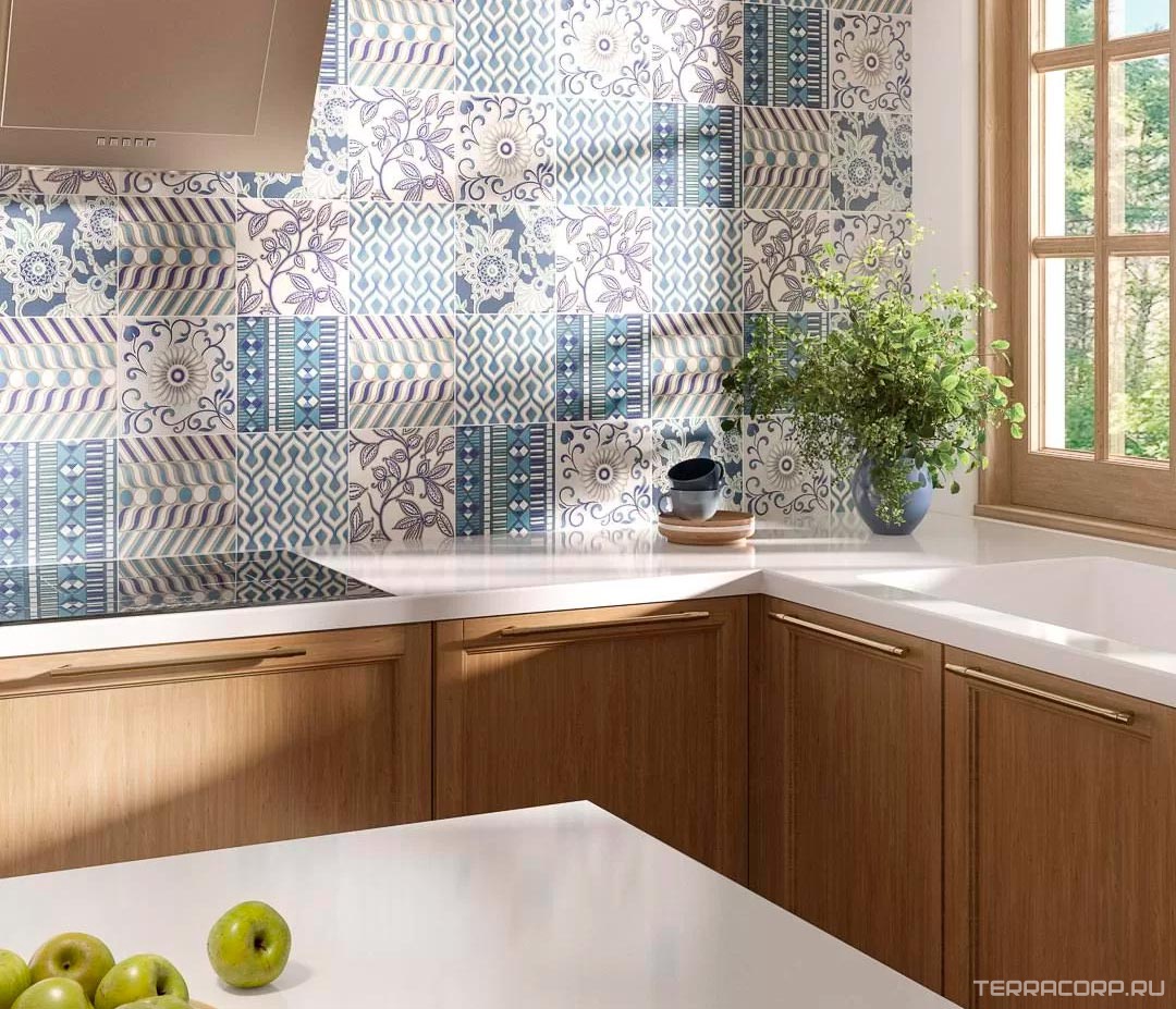 Керамическая плитка Kerama Marazzi Шавен Декор 1 матовый 20x20x0,69 Комбинированный, фото 4