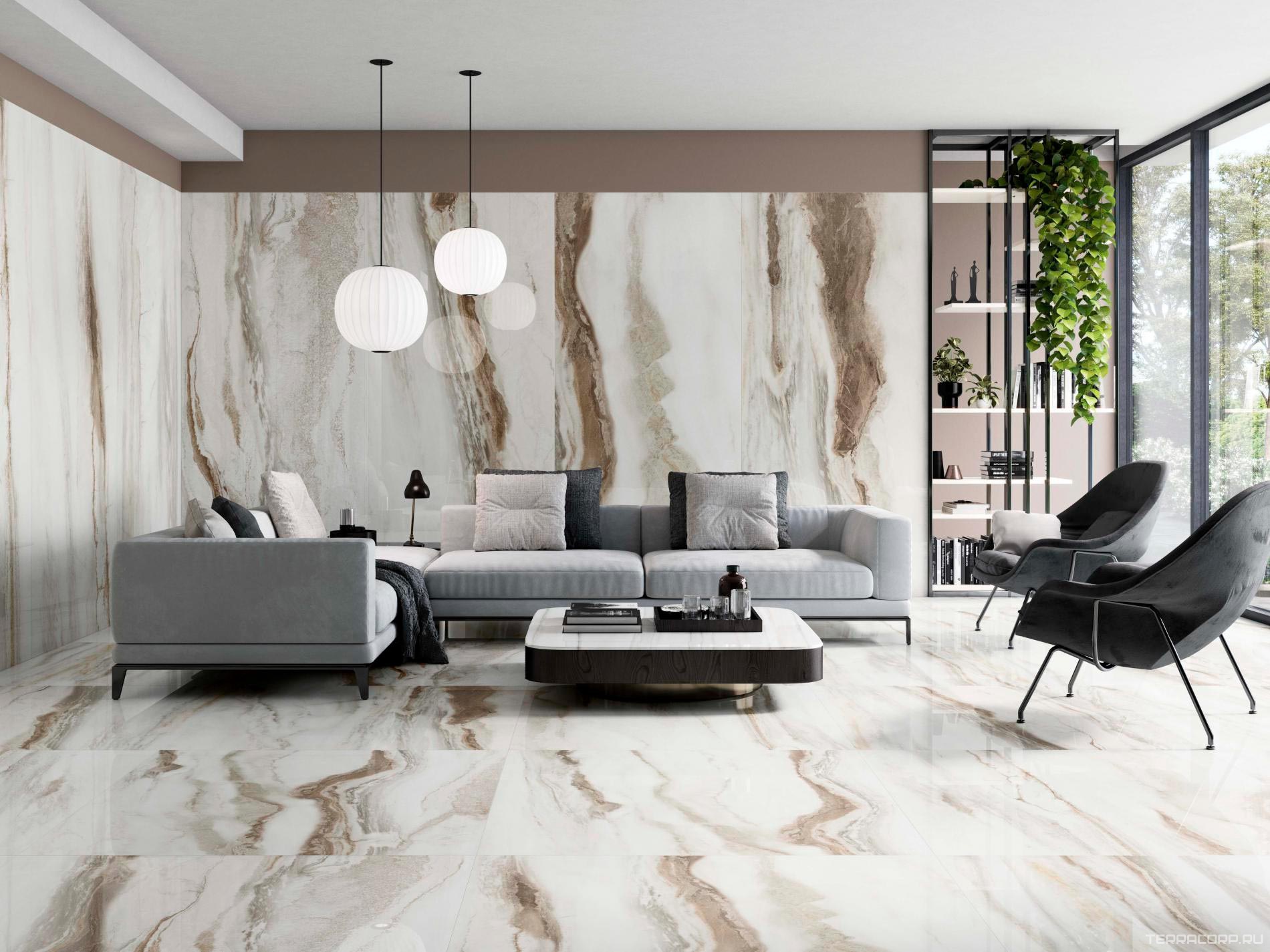 Керамогранит Pamesa Nebula Almond leviglass 60X120 Комбинированный, фото 1