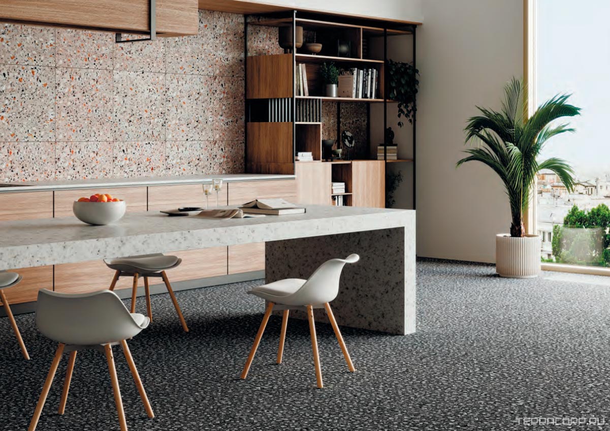 Керамогранит ProGRES Ceramica Black Terrazzo черные 60х60 Черный, фото 1