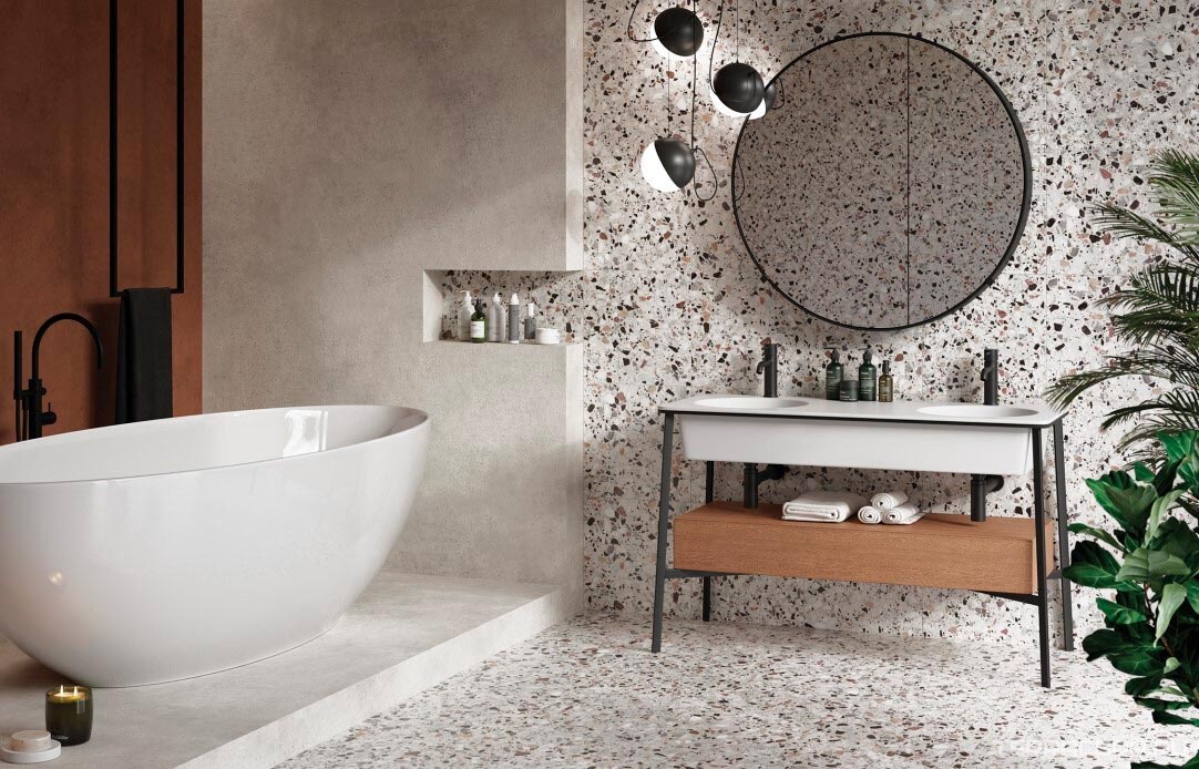 Керамогранит ProGRES Ceramica Evia Terrazzo серый глазурованный матовый 60х60 Серый, фото 1