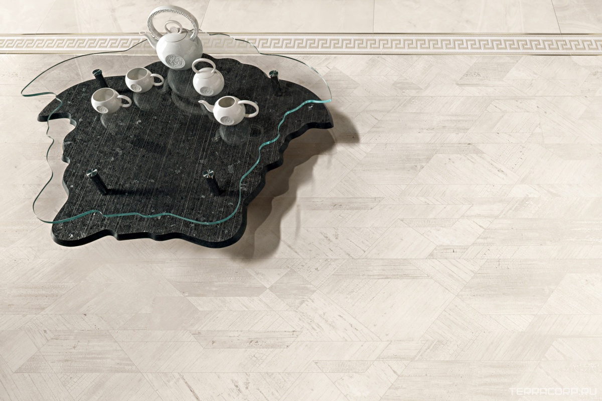 Керамогранит Versace Eterno White Intreccio ZZ80x80 Белый, фото 2