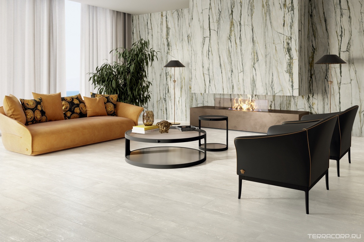 Керамогранит Versace Eterno Ice 26.5x180 Белый, фото 1