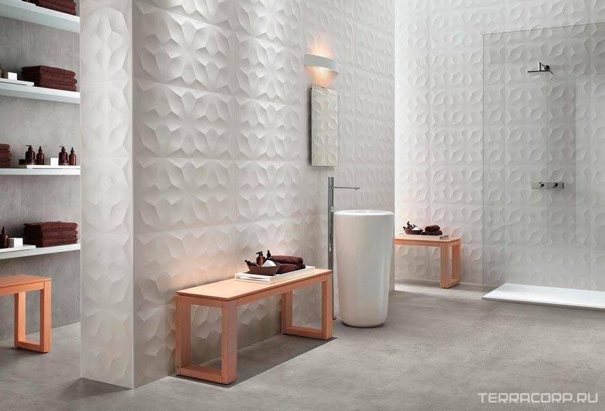 Керамическая плитка Atlas Concorde Italy 3D Wall Design 3D Diamond White Matt 40x80 ZZ Белый, фото 2