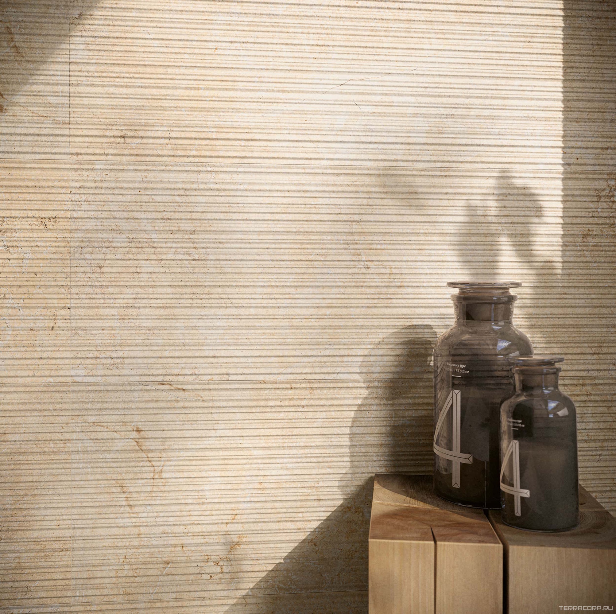 Керамогранит Sichenia Gruppo Ceramiche S.p.A Pave Wall 30.90 Beige Ribbed 30x90 Бежевый, фото 1