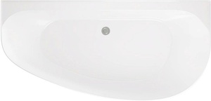 Ванна 1600x780хh600мм, пристенная, ассиметричная, Левая, интегрированный слив-перелив, д/к цв.хром в компл., (акрил цв.белый), Priority 5 ZZ