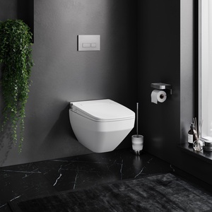 Унитаз подвесной Inspire V2.0, 59x41x35.5 см, цвет белый, с электронной крышкой-биде TouchReel в комплект, ZZ