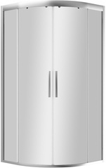 Душевое ограждение Like Twin Slide  90x90х190 см, раздвижная дверь, проф.матов.хром, стекло прозрачное, БЕЗ поддона ZZ