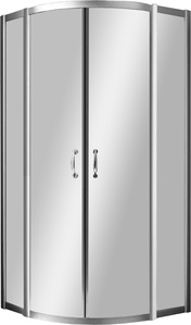 Cтекла для душ.уголка Sense 90*90 см (арт.W75E-225-090MT), профиль мат.хром, стекло прозрачное (ЗАП.ЧАСТЬ) ZZ