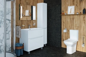 Унитаз-компакт AM.PM Tender C45A8700SC безободковый| 61x35x79