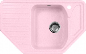 Мойка кухонная AquaGranitEx M-10 светло-розовая| 49x79x17
