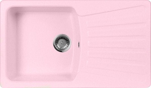 Мойка кухонная AquaGranitEx M-12 розовая| 49x84x19