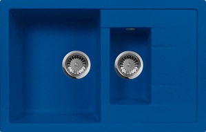 Мойка кухонная AquaGranitEx M-21k синяя| 50x78x20