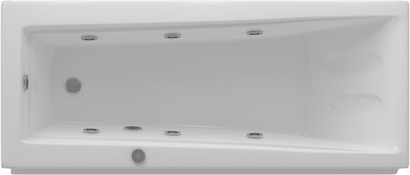 Акриловая ванна Акватек Либра 150 см с гидромассажем и экраном| 150x69x45