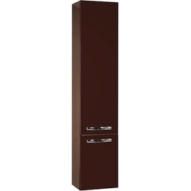 Шкаф-колонна Ария 80М подвесная цвет тёмно-коричневая 340*1710*316 (петли с права) ZZ