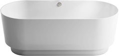 Ванна отдельностоящая 1700x750xh630мм, без слива-перелива, SOLID SURFACE цв.белый мат.полностью, Аквариус ZZ