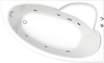 Акриловая ванна Bas Сагра 160 см R с г/м| 160x100x45