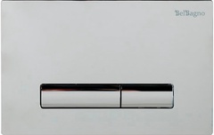 Кнопка двойного смыва, для инсталляции д/унитаза, (цв. глянцевый хром), BelBagno Genova