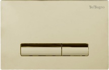 Кнопка двойного смыва, для инсталляции д/унитаза, (цв. золото глянец), BelBagno Genova ZZ