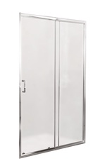 Дверь для душа, в нишу 1100-1250хh1900мм, сдвижная, 1 дверь, 1 неподв.секция, правая/левая, (стекло матовое 5мм, фурн.цв.хром), Unique ZZ
