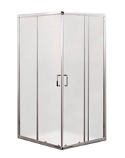Душевой уголок 900(750-900)х900(750-900)хh1900мм, слдвижные двери, квадрат, (стекло матовое 5мм, фурн.цв.хром), Unique ZZ