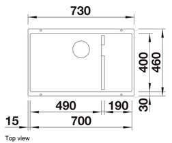 Мойка кухонная Blanco Subline 700-U Level антрацит| 46x73x20