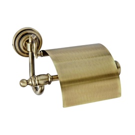 Держатель для туалетной бумаги с крышкой Medici, крепеж в комплекте, бронза ZZ