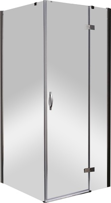 Душевой уголок 1000х1000хh1950мм, квадрат, "Правый", распашная дверь слева, с неподвижн.стенкой, (стекло прозрачное 6мм, фурнит. цв.хром), Bergamo ZZ товар