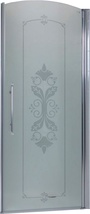 Дверь в нишу 800(780-820)хh1950мм, вход 665мм, распашная, "Правая", (стекло прозр.с матовым рисунком 6мм, фурнит.цв.бронза), Giubileo ZZ