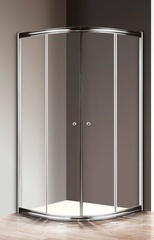 Душевое ограждение 1/4 круга R550, 885-900х885-900хh1950мм, 2 сдвижные двери, (ст.прозр.6мм, фурн/хром), Giubileo ZZ