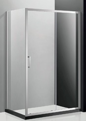 Душевой уголок 1200(1180-1220)х800(780-900)хh1950мм, прямоугольный, правый/левый, (стекло прозр.Idrorepellente 6мм, фурн.цв.хром), Molveno ZZ