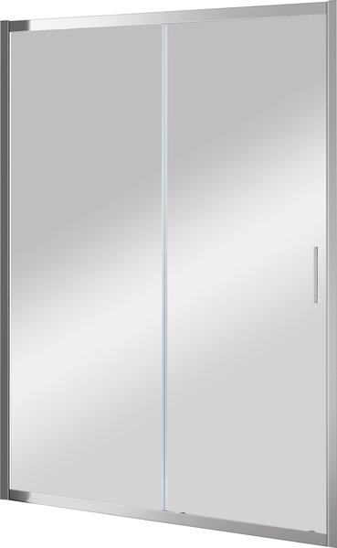Дверь в нишу 1400(1370-1420)хh1950мм, сдвижная, правая/левая, вход 575мм,(ст.прозр.Idrorepellente 6мм,фурнит.цв.хром), Molveno ZZ