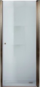 Дверь в нишу 800хh1950мм, распашная, петли справа, (стекло текстурное Punto 6мм, фурнит. цв.бронза), Pordenone ZZ