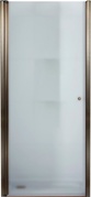 Дверь в нишу 900хh1950мм, распашная, петли слева, (стекло текстурное Punto 6мм, фурнит. цв.бронза), Pordenone ZZ