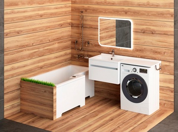 Ванна из искусственного камня Цвет и Стиль Фишка R 170х80, с ножками| 170x80x43