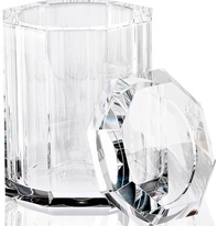 Баночка с крышкой, универсальная, 9x9xh14см, хрустальное стекло, (цв.кристальный), Kristall ZZ