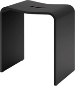 Душевая табуретка 46x40x28см, цвет: матовый черный,Black Stone Stool ZZ