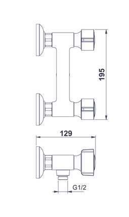 Смеситель D&K Torhall Hessen DA1413141 для душа| 19x11x12