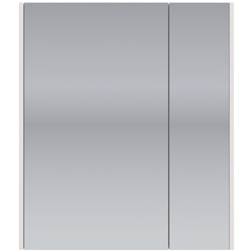 Шкаф зеркальный PRIME, 60 см, 2 дверцы, 2 стеклянные полки, белый ZZ товар
