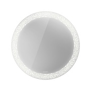 Зеркало круглое 70 см с подсветкой, сенсор, декор Organic, регулировка яркости, приглушение света, Happy D2 Plus ZZ