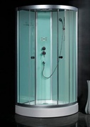 Душевая кабина LLA900-26IH 900*900 переднее стекло - прозрачное, заднее - белое матовое ZZ