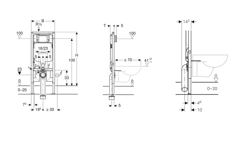 Система инсталляции для унитазов Geberit Sigma 8 111.796.00.1| 50x114x8