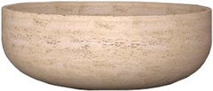 Раковина d450хh150мм, круглая, накладная на столешницу (искуст.камень TecknoForm цв.Travertino Naturale), Rapolano 45 ZZ