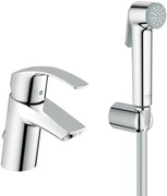 Смеситель Grohe Eurosmart New 23124002 для раковины с гигиеническим душем| 4x14x14