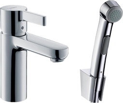 Смеситель Hansgrohe Metris S 31160000 для раковины с гигиеническим душем| 4x19x11