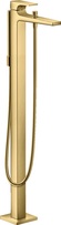Смеситель для ванны напольный, (без скрытой части арт.10452180), в компл: шланг 1,25 м и ручной душ, (цв.полированное золото), Metropol ZZ