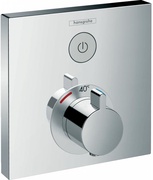 Термостат с запорным вентилем для 1 потребителя (встраив. наружняя часть, БЕЗ iBox арт. 01800180, цв. хром), ShowerSelect ZZ