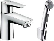 Смеситель Hansgrohe Talis E 71729000 для раковины с гигиеническим душем, с донным клапаном Push-Open| 4x12x12