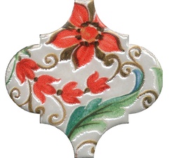 Декор Арабески Тоскана 1 глянцевый 6.5x6.5