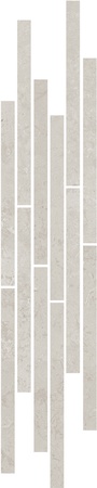 Декор Карму мозаичный серый светлый матовый |75х15