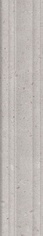 Бордюр Риккарди серый светлый матовый структура обрезной 7.3x40